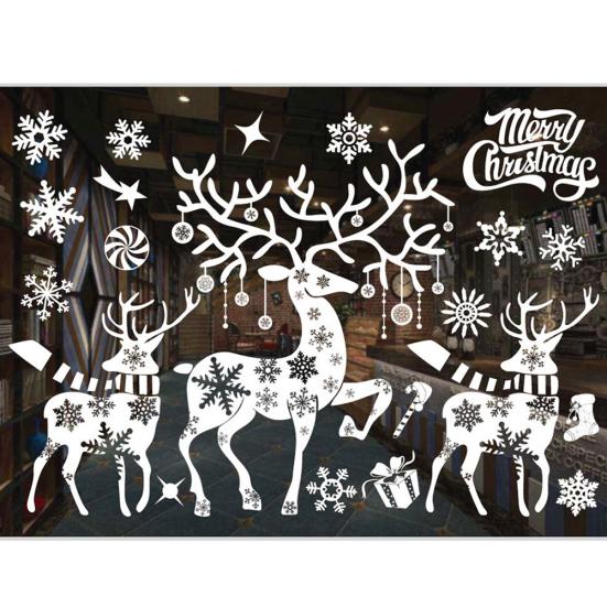 Christmas Decoration Wall Window Glass Xmas Stickers Decal Patch Home Decor