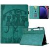 For Samsung Galaxy Tab S9 Case Cats Imprinted PU Leather Card Slots Tablet Cover