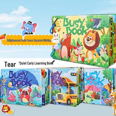 Children's Interactive Quiet Sticker Book: Reusable Object Recognition & Early Education Toy
