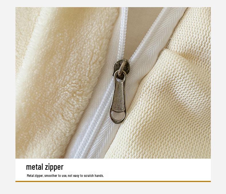 Set de lenjerie de pat gros, călduros, din catifea de lapte, dantelă și fleece de corali - Design confortabil antistatic pentru toamnă/iarnă