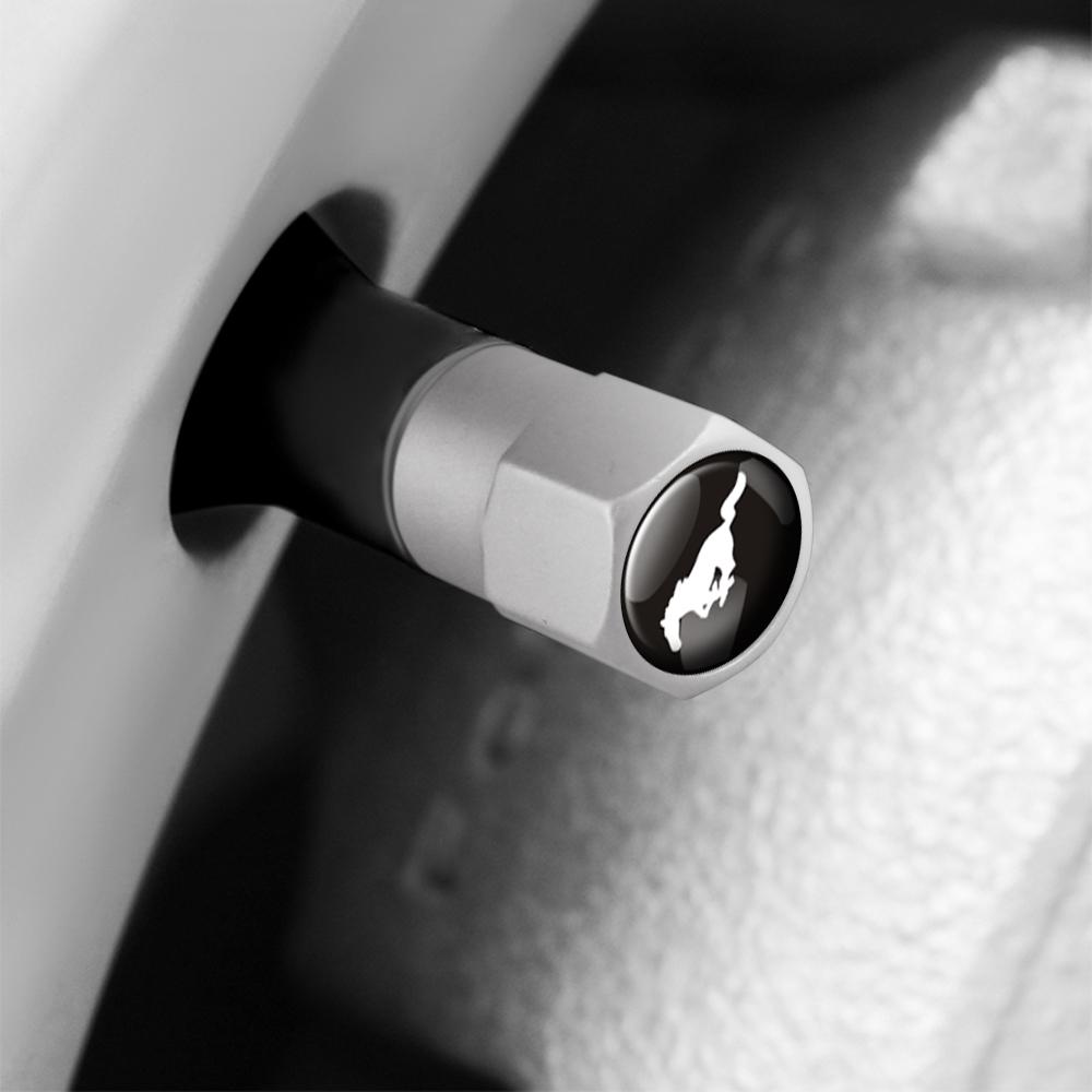 qdjfz10 4Pcs Car Wheel Tire Valve Caps Air Stem Covers Accessories For Ford Kuga Transit Ecosport Focus Ranger Mondeo Fusion ST Mustang
