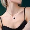 Obsidian Heart Power Stone Amulet Necklace for Women [KOAI]
