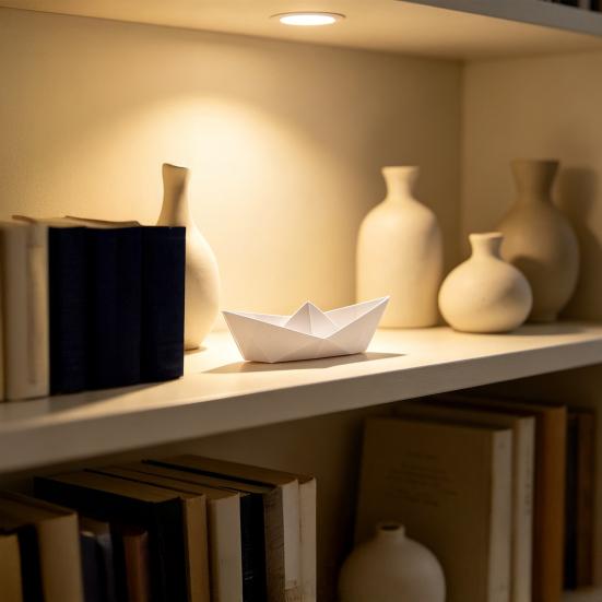 3D tištěná ozdoba papírové lodičky origami, Mini stolní dekorace, Hladký povrch Minimalistická figurka lodičky, Minimalistický námořní styl Model lodičky pro