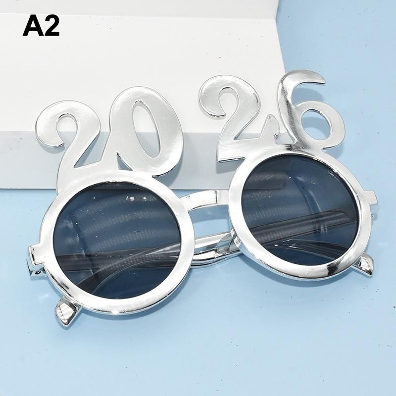 2026 Number Eyeglasses Happy New Year Glasses Diamond Glitter Sunglasses Cosplay Prop Xmas Party Decoration Funny Glasses
