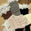 Calze da donna a rete con bordo in pizzo Lolita, alte fino alla coscia, stile Jk giapponese Y2K retrò, calzini da balletto per l'estate, morbide, sopra il ginocchio