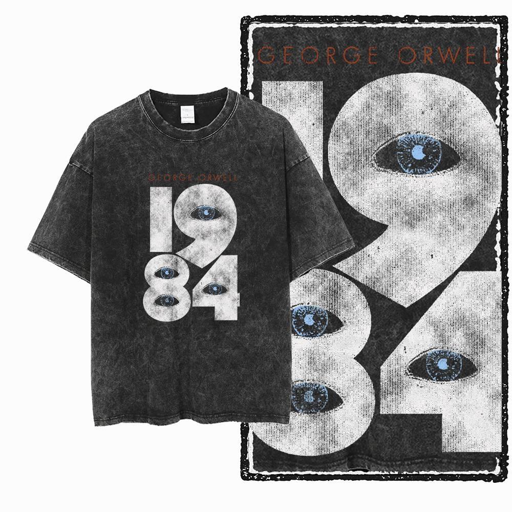G02 Exclusive Plus Size 1984 Graphic/pickled Streetwear Cool Retro O-neck Men s T-shirt M