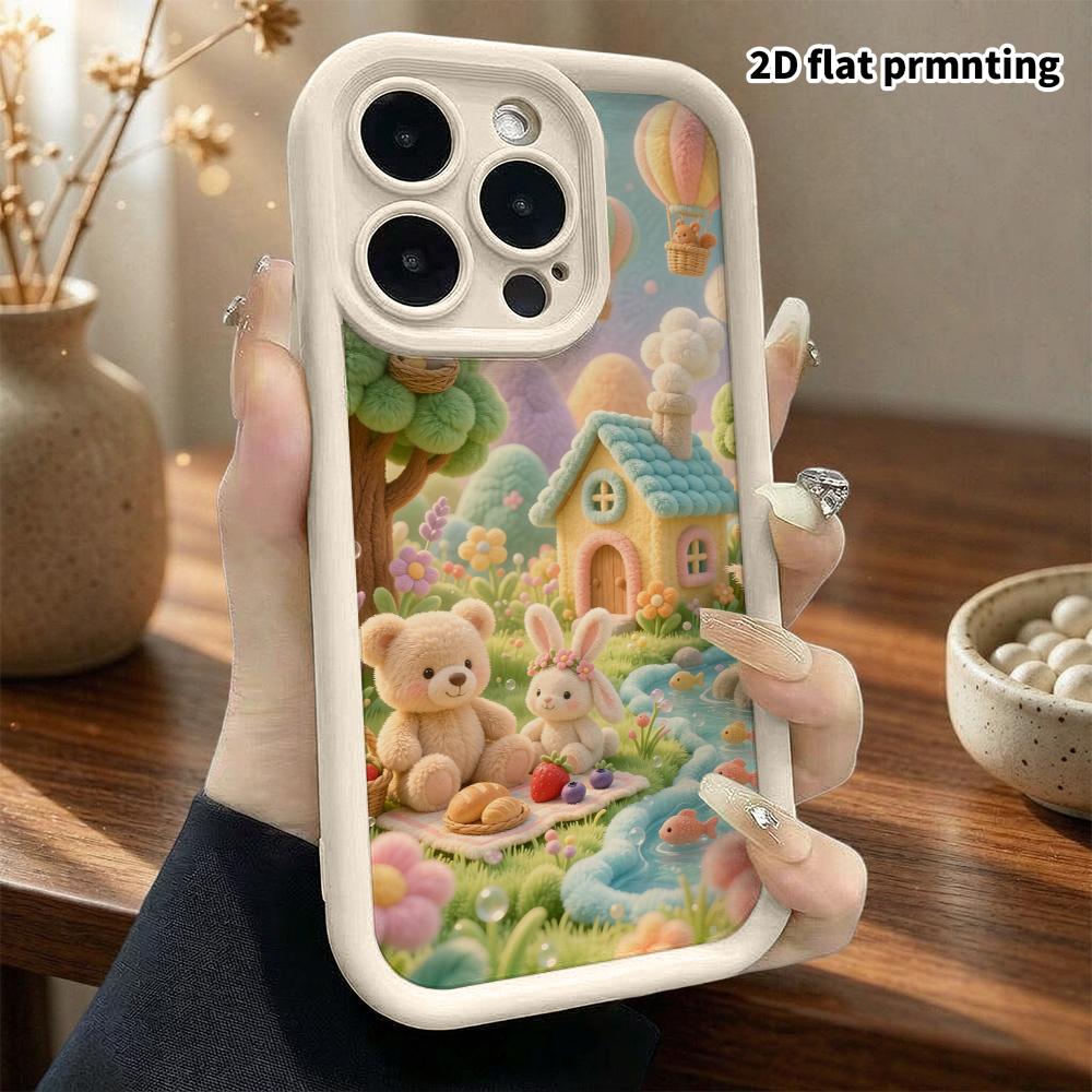 Phone Case: 2D flat, fits iPhone 18, 17, 16, 15, 14, 13, 12Pro protective case, perfect for spring picnics, Christmas and Halloween holiday gifts