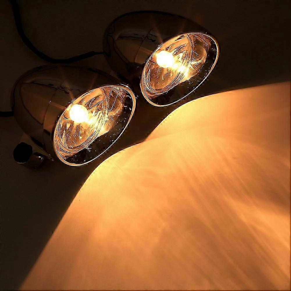 2PCS Motorcycle Headlights Motorbike Bullet Fog Light For Ducati