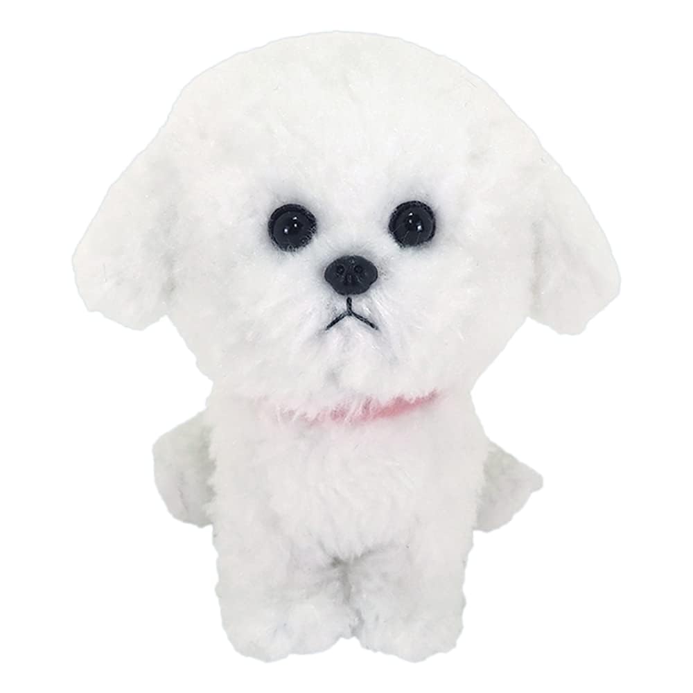 Sunlemon Pups Bichon Frise Plush Toy 12.8x8.9x15.8cm Animal Dog Stuffed Animal