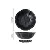Black White Ceramics Soup Bowl Fashion Frosted Underglaze Color Household Hotels Restaurant Porcelain Flower Shape Salad Bowl