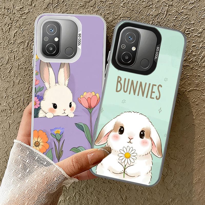 Cute Cartoon Bunny Rabbit Shockproof Phone Case for Xiaomi Poco X7 X6 X5 X3 Pro F7 Ultra M8 Redmi 15C 15 14C 13C 12C 10C 13 12 1