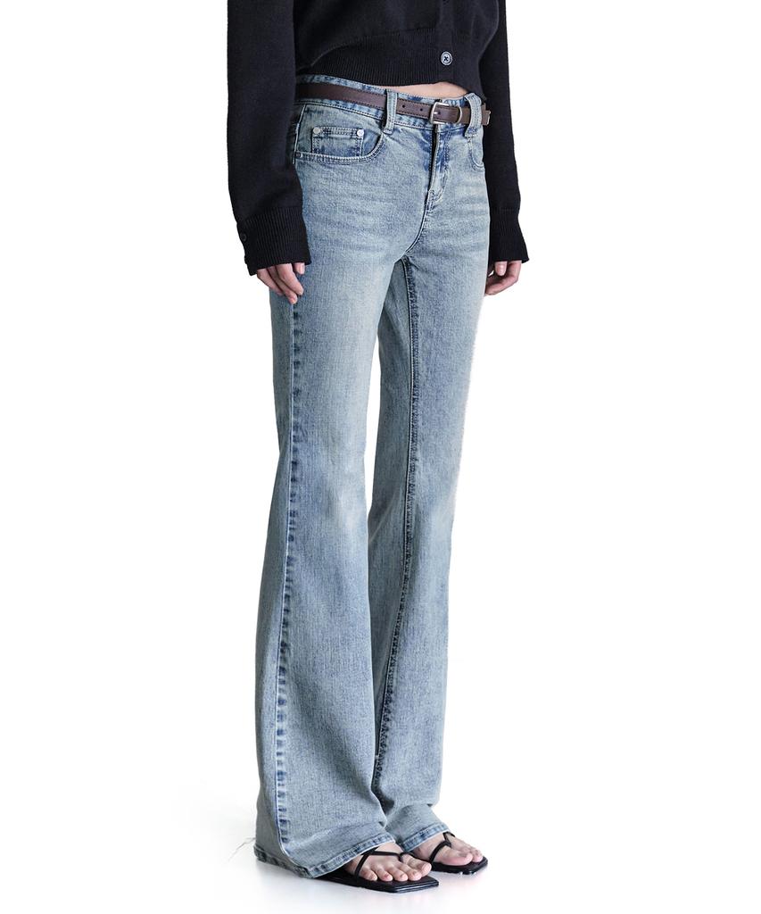 Deketeuumeon Signature Slim Low Rise Flared Jeans Dcwpt006Lblueb