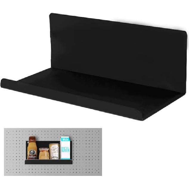 WAYUTO Magnetic Fridge Shelf Refrigerator Organizer Pegboard Storage Whiteboard Metal Shelf With Magnets for Home Office - Black Black-Shelf 6700₽
