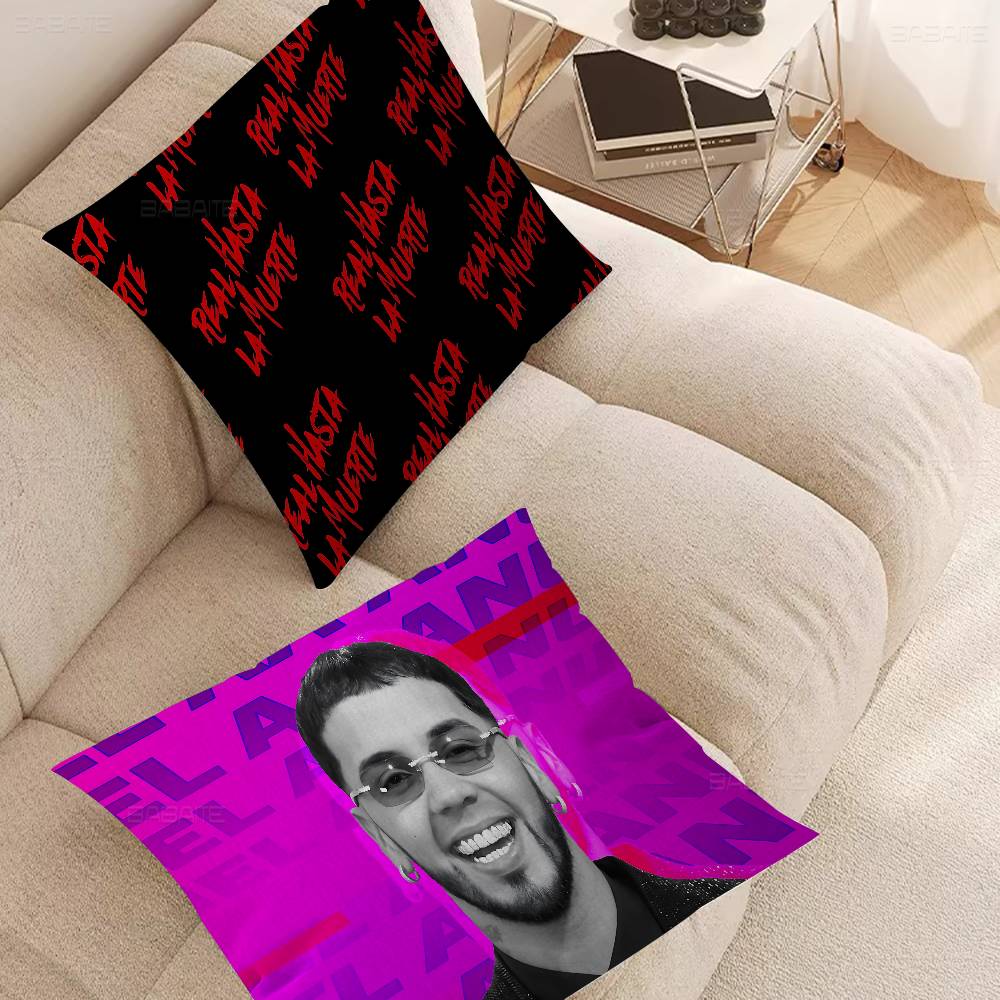 Classic Rapper Anuel AA Music Cushion Cover Pillowcase Upholstery Sofa Throw Pillow Home Decor Pillowcas
