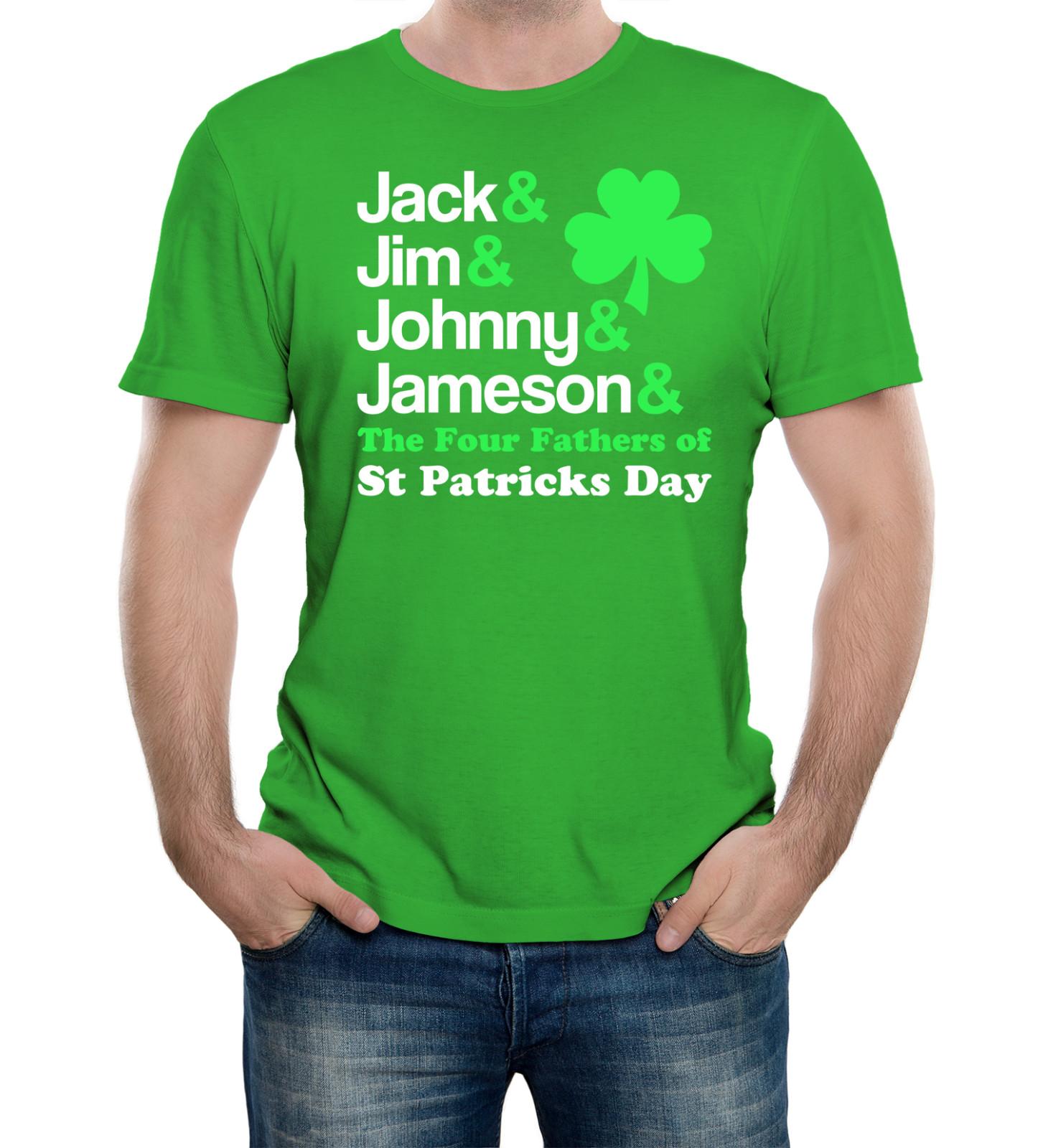 The Four Fathers of St. Patrick’s Day T-Shirt Mens Womens Tees Top – Funny Irish Drinking Tee 4XL