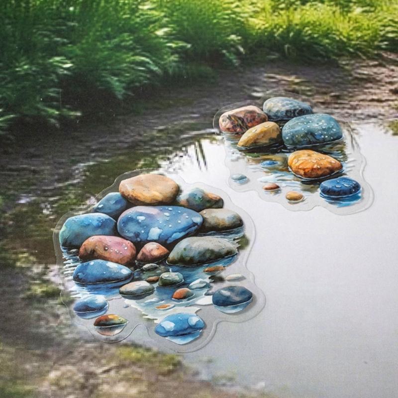 6 Sheet Water Resistant Decorative Transfers Nature Scene Sketches Crafting Journal Materials