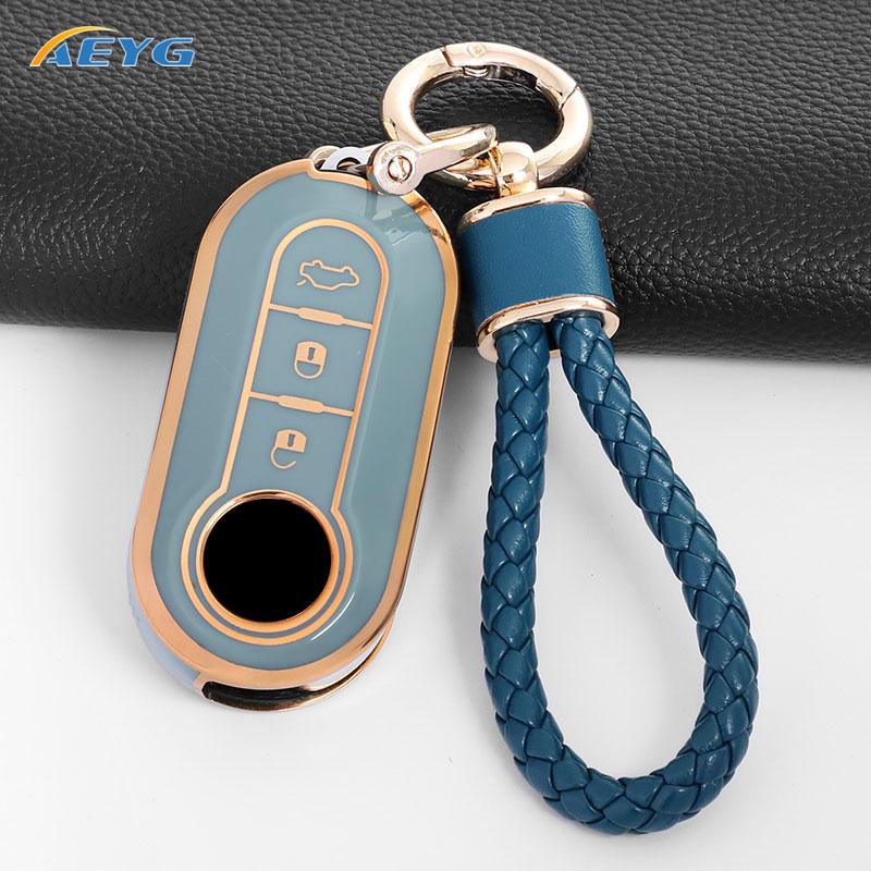 Capa Protetora para Chave de Carro Para FIAT 500 Ducato Punto Panda Lancia Musa Para Citroen Jumper Peugeot Boxer Acessórios