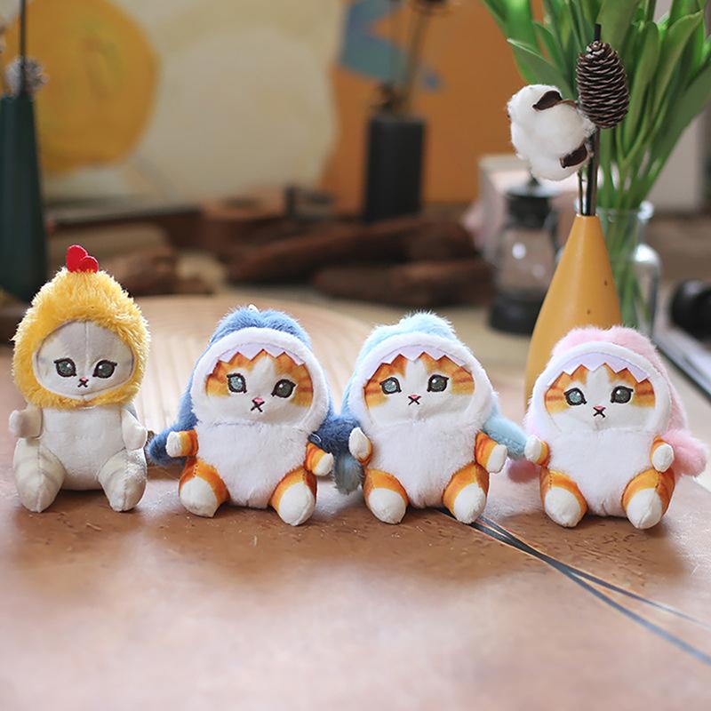 Cute Shark Cat Fried Cat Plush Doll Pendant Doll Beautiful Room Car Bag Decoration Pendant Opening Holiday Gift