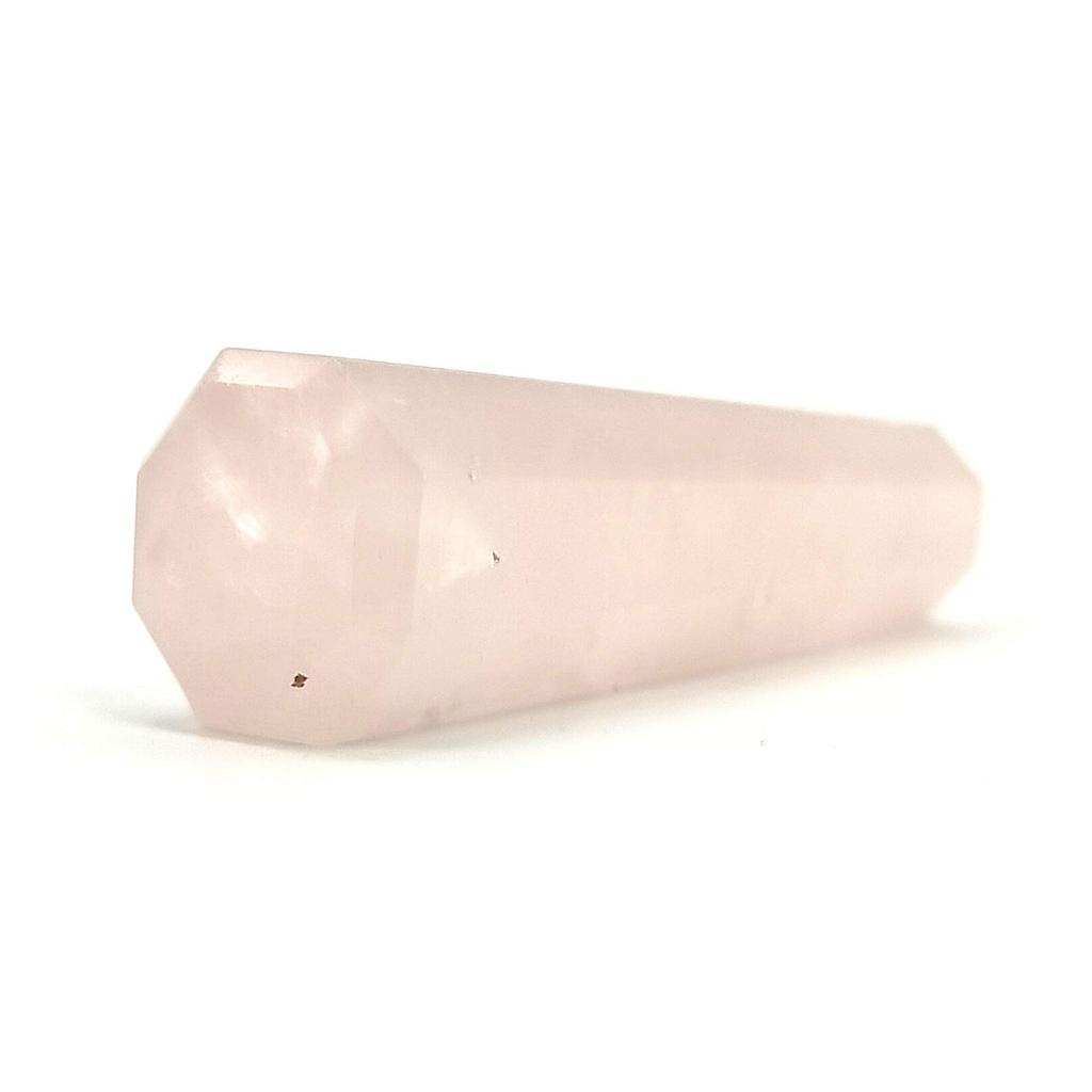 Plus Value Natural Pink Rose Quartz Stone Crystal Wand Obelisk Pencil Stick Energy Massage Points Tower Spiritual Reiki Chakra Aura Healing(Size
