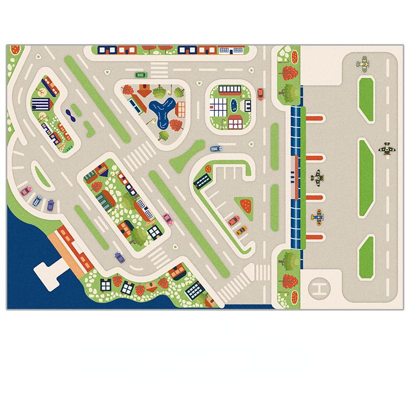 Cartoon Kinderzimmer Dekoration Rutschfeste Teppiche Nordische Teppiche für Wohnzimmer Zuhause Waschbarer Teppich Große Fläche Krabbelmatte für Babys