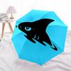 1pc Shark Fin Automatic Folding Umbrella - Compact Travel Umbrella with Auto Open/Close 8-Rib Heavy-Duty Shaft for Women/Men -l002
