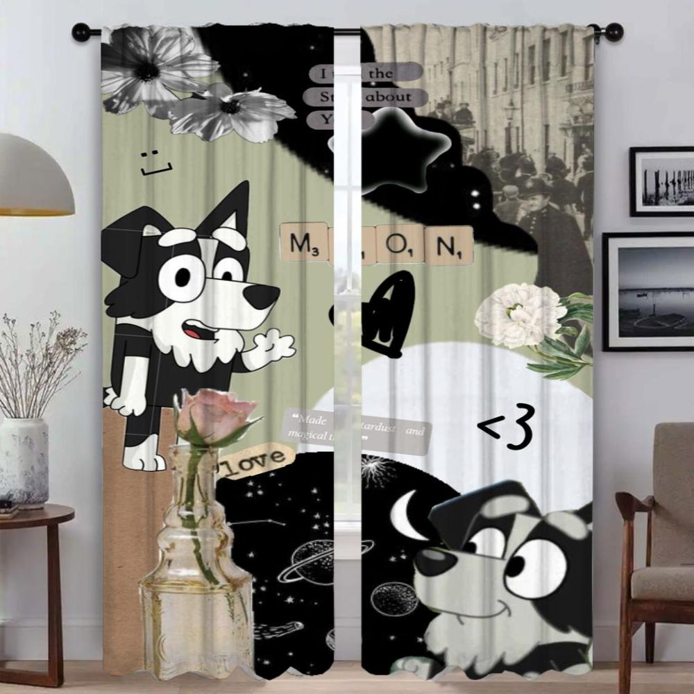 

Window Curtain for Room 2 Panel B-BlueyS Anti-mosquito Curtains Shades Partition Halloween Decoration Tulle for Bedroom Living W74xH114cmx2pcs-CL