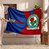 Blackburn Rovers FC Personalized Fleece Blanket With Football Logo, Custom Name Text Soft Warm Home Throw Blanket