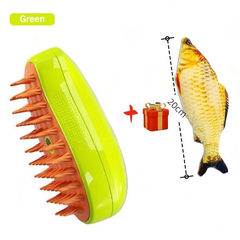 4in1 Cat & Dog Grooming Comb with Electric Spray Cat Steam Brush Soft Silicone Hair Remover Kitten Pet Bath Massage Clean Brush