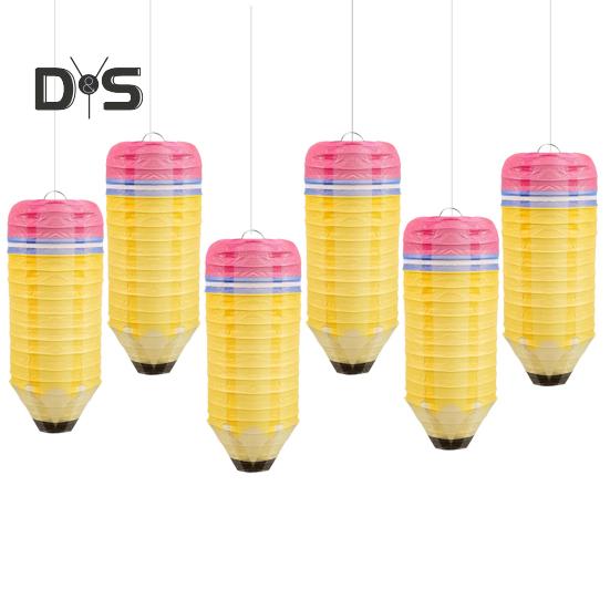 Crayon Hanging Paper Lanterns Party Decoration Welcome Back To School Classroom Decoration for First Day of School Party Supplies
