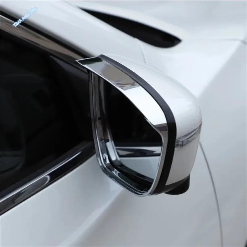 For Nissan Murano Qashqai Rogue X-Trail Pathfinder 2014- ABS Rearview Mirror Covers Rain Eyebrow Frame Exterior Accessories