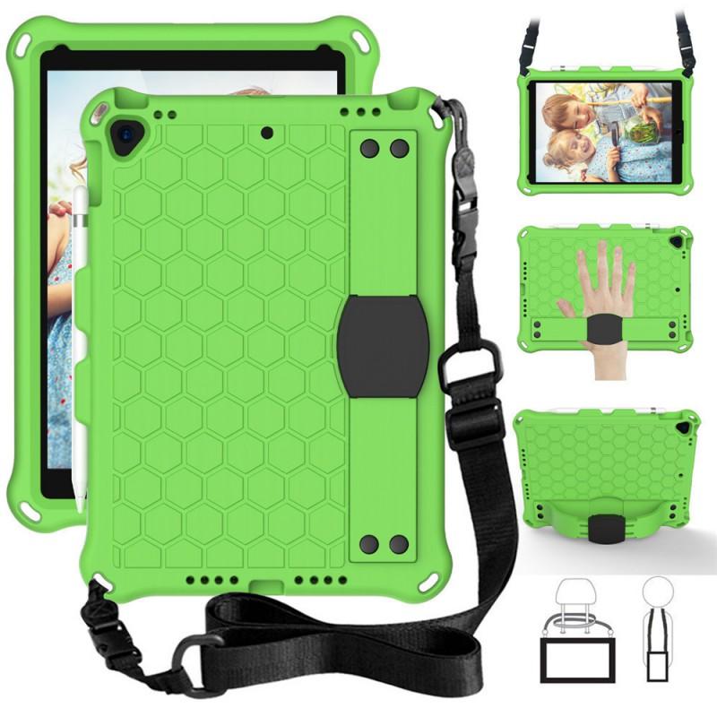 IPad 11th Gen 10.2 Inch TPE Honeycomb Case With Strap Stand Function Portable Cover 9.7