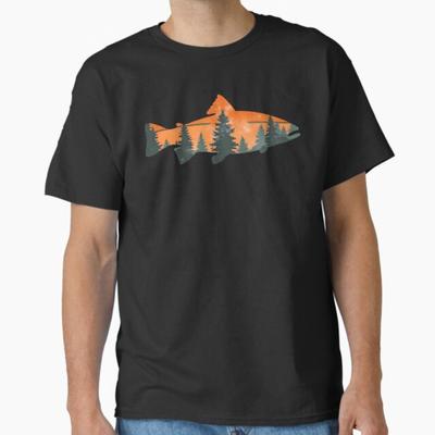 Trout Fly Fishing Outdoor Forest Nature Wildlife Fisherman T-Shirt Unisex T-Shirt
