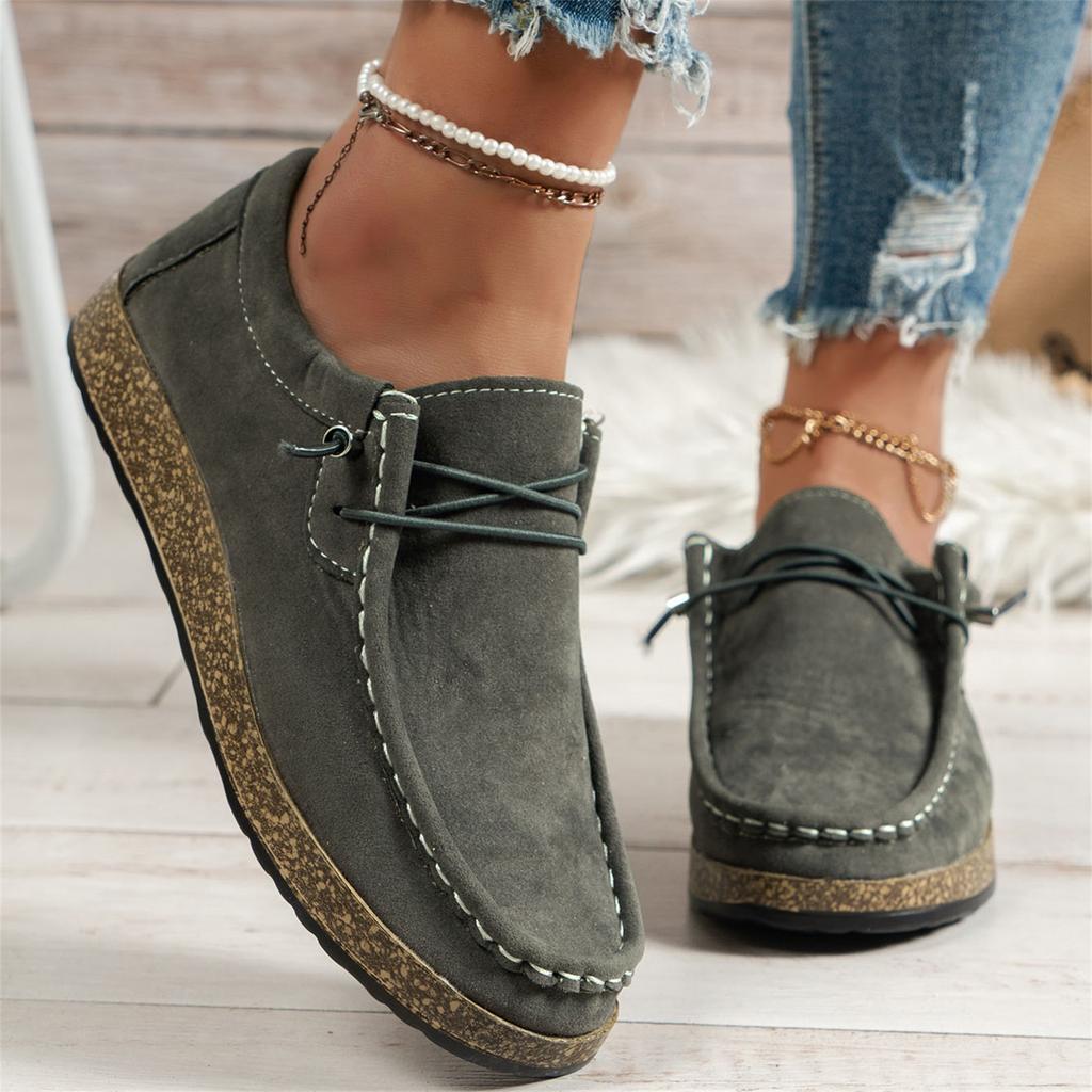 Women's Fashion Casual Plus-Size Lace-Up Low-Top Shoes