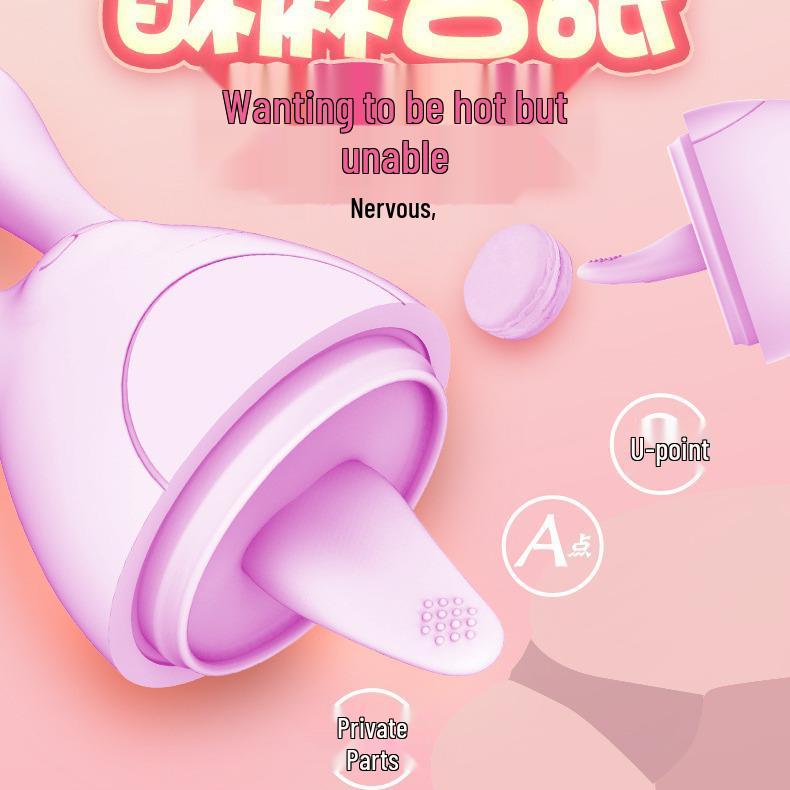 Kaninchenzunge Lecken Vibration Vibrator: Elektrischer Klitoris-Stimulator & Oralsex-Spielzeug für Frauen