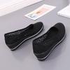 Fashion Comemore White Lace Hollow Breathable Shoes Flat Mid Wedge Heel Women's Summer Slip On Shoes Size 34-41 Black Sneakers Women