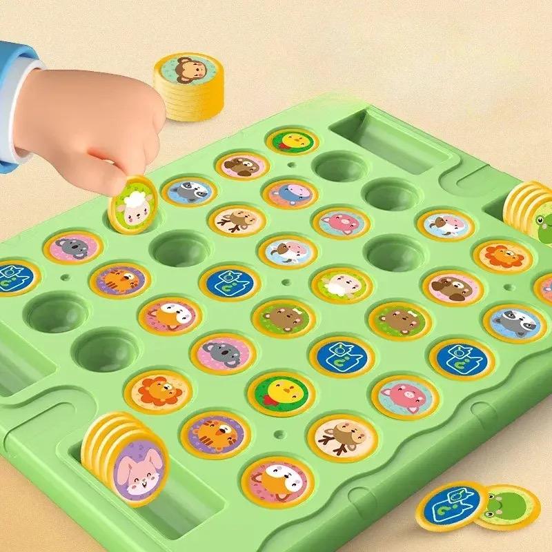 1 Pcs New Animal Flip Chess Board Games Classic Strategy Game Thinking Cognitive Parent Child Interactive Puzzle Party Toy