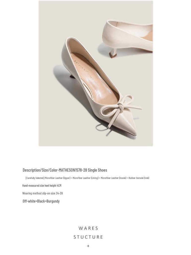 BEIJIANI Damen Stiletto Schleife High Heels - Spitzschuhe Frühling/Herbst