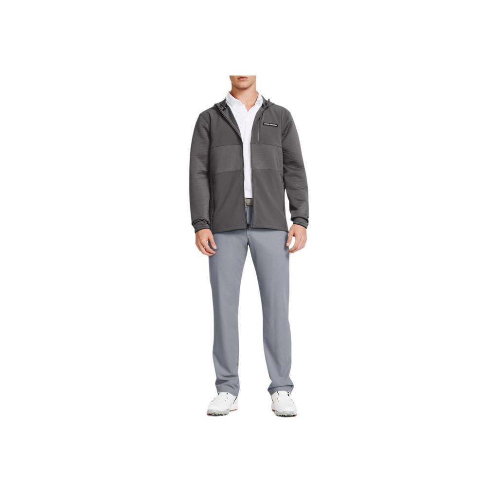 Under Armour Solid Color Casual Hooded Straight Jacket Men Jackets Gray 1379722-025