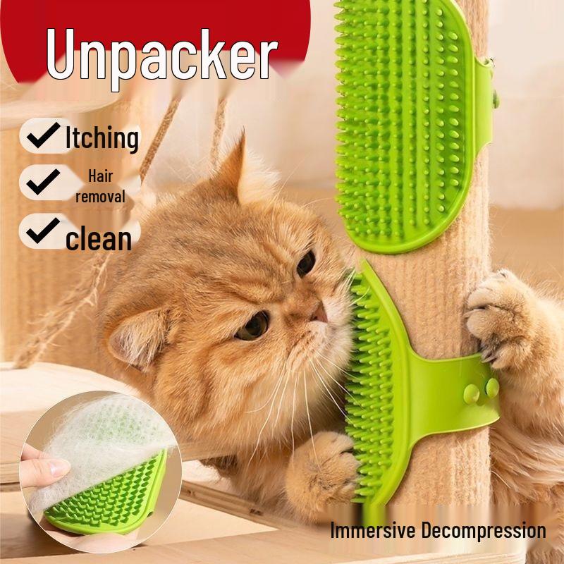 Silikon-Katzen-Massage- und Kratzbrett mit Haarentfernung und Gartendekoration