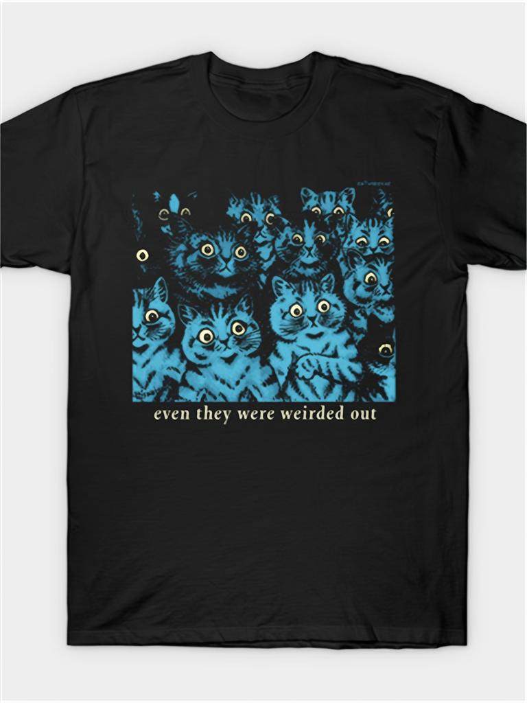Even They Were Weirded Out T-Shirt by Catwheezie Same style for men and women 2025 summer short-sleeved printed T-shirt