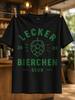 Lecker Bierchen Club 2026 Minimaler Grüner Hopfenumriss Mit Klarem Club-Schriftzug Und Ausgewogenem Modernem Unisex All-T-Shirt