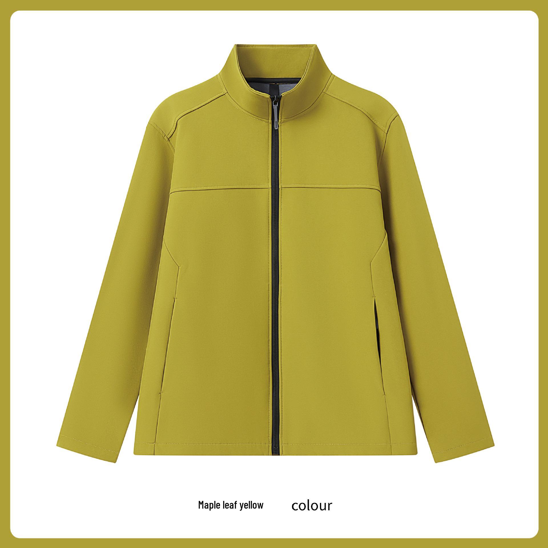 Stand Collar Soft Shell Fleece Windbreaker Waterproof Jacket 8818 2XL