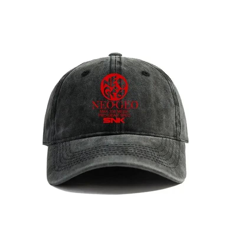 2025 Neo Geo Pro Gear Spec Logo Baseball Cap Distressed Hats Cap Men Retro Outdoor Summer Adjustable Dad Hat  Casual  Versatile