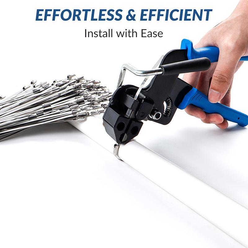 Household Fastening Belt Cutting/Tightening Tool Stainless Steel Cable Tie Pliers Cable Tie Gun Self-Locking Cable Tie Cutter