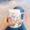 Cute Mug High Looking Cartoon Rabbit Water Cup Household Ceramic Cup Girl Heart Activity Gift Souvenir