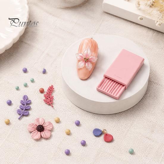 Nail Art 3D Flower Mold 4Pcs/Set Clay Gel Ball Maker Tools, Polymer Roller, 2mm 3mm 4mm 5mm Professional Tools Sphere Shaper, Bead Roller for Flowers,