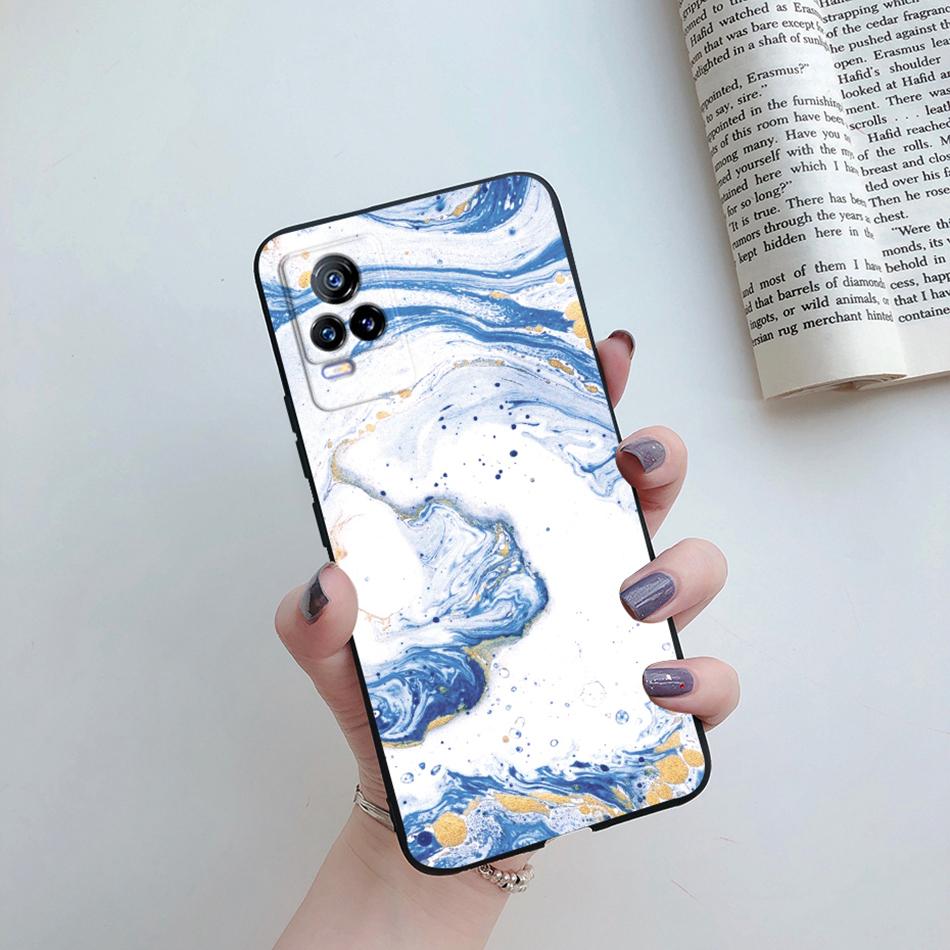 Para Funda Vivo V21e 2021 Gato Flor Suave TPU Fundas de Teléfono Para Vivo V21 V 21 V 21e 4G 5G V2061 V2066 V2108 V2050 Cubierta Trasera Fundas
