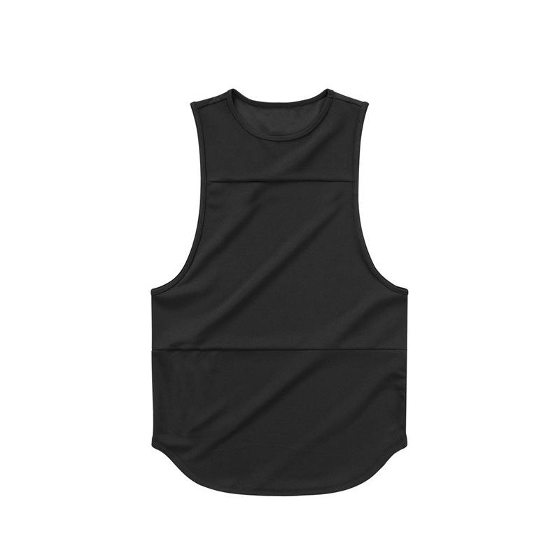 New Sports Vest Men'S Loose Summer Pure Cotton Fitness And Bodybuilding Quick Drying Sleeveless Shoulder White Base Shirt Sleeveless T-Shirt