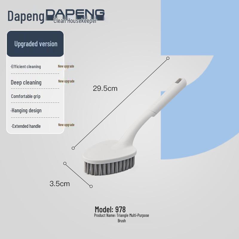 Multi-Functional Long Handle Gap & Corner Cleaning Brush for Bathroom & Kitchen