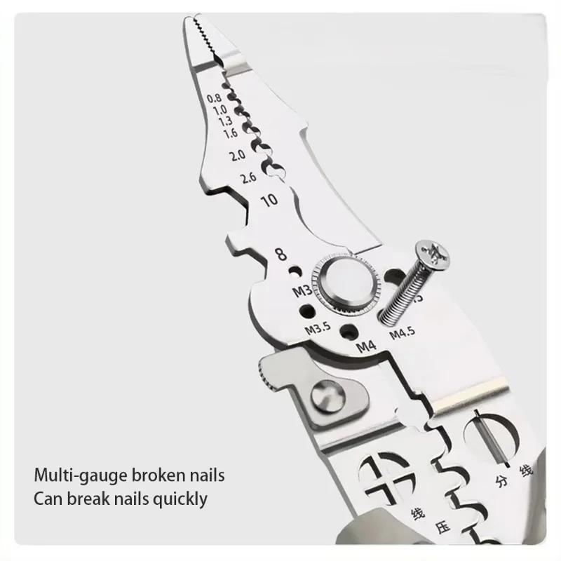 21 in 1 Wire Stripper Multi-function Adjustable Electrician Special Tool with Non-slip Scissors for Household Hardware